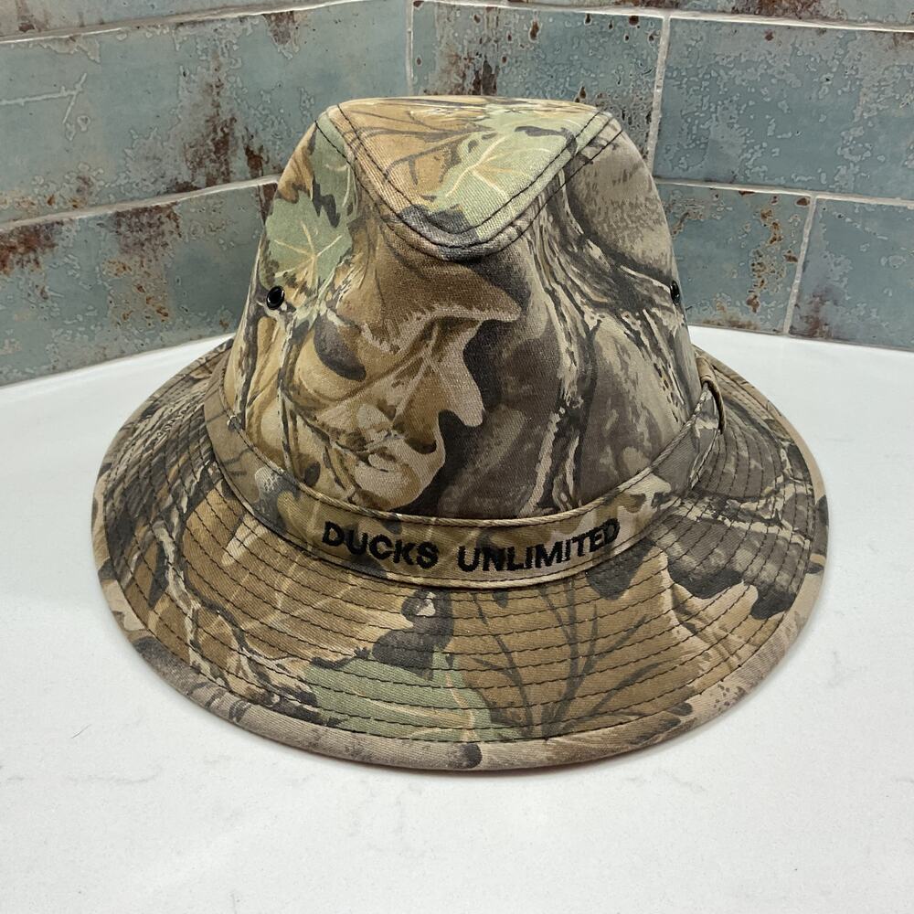 Ducks Unlimited Mens Camouflage Fedora Hunting Hat
